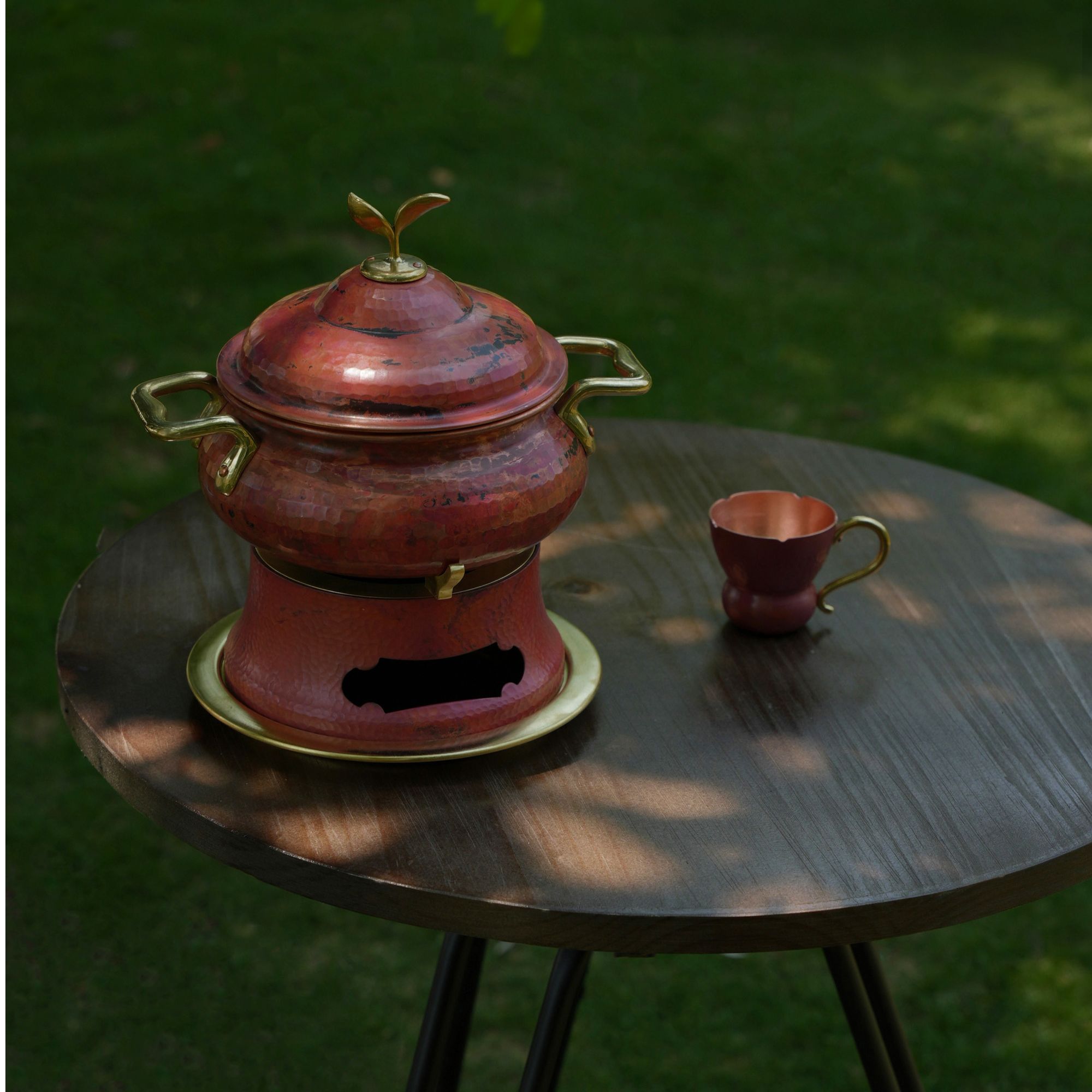 [铜小白]云南正品手工制作金郁满堂铜锅家用高颜值茶器