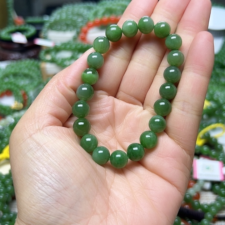 和田玉（碧玉）手链未镶嵌