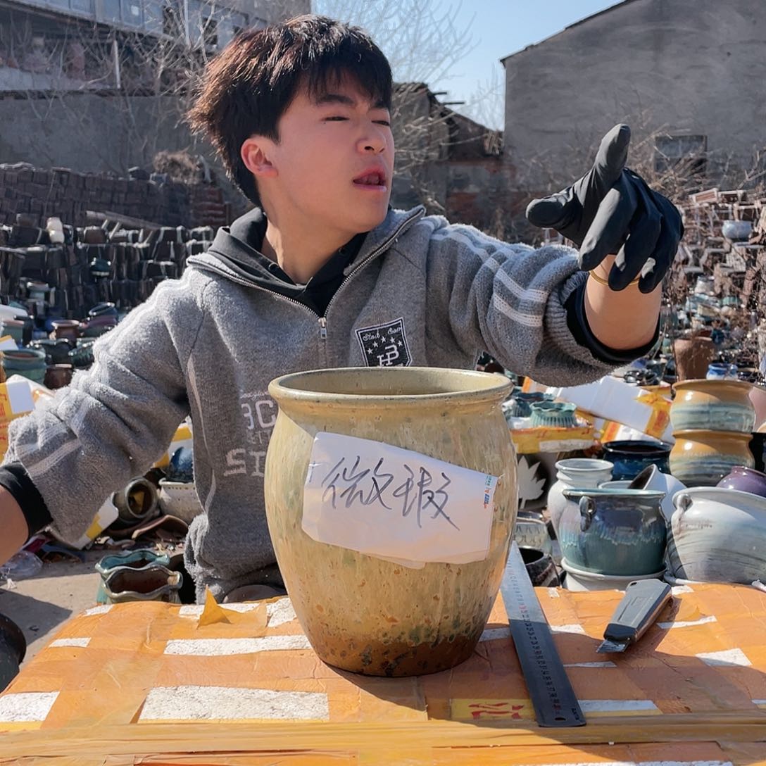 许**华宜兴紫砂粗陶花盆