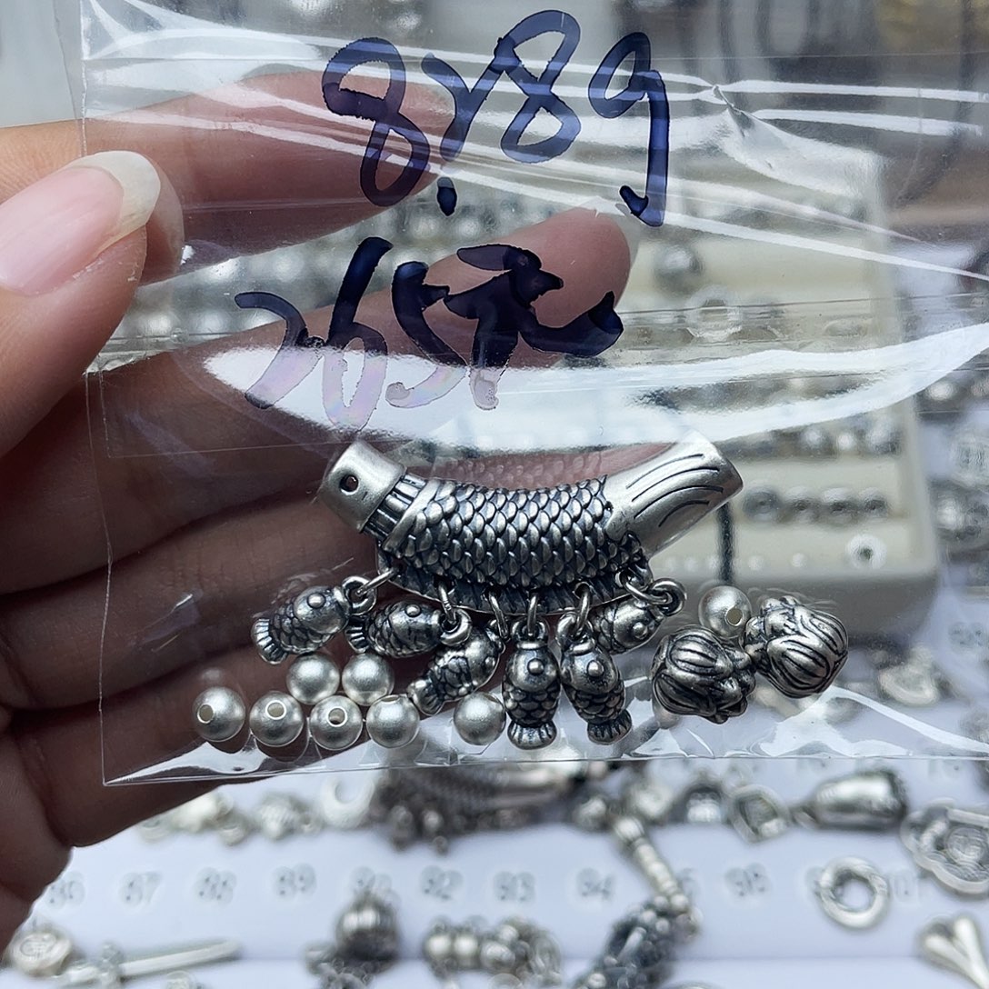 足银足银999鱼多多项链