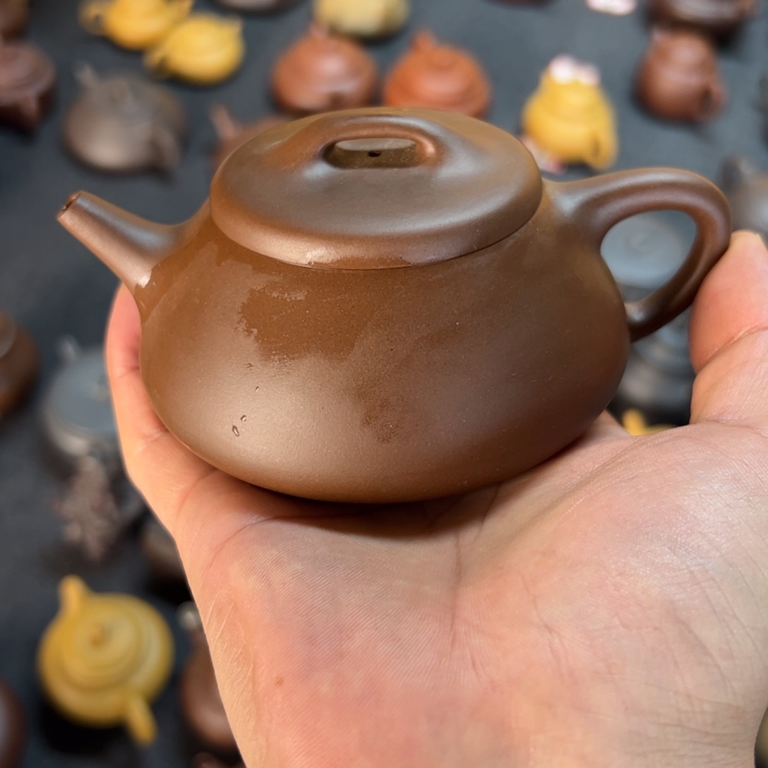 茶壶紫砂半手工石瓢