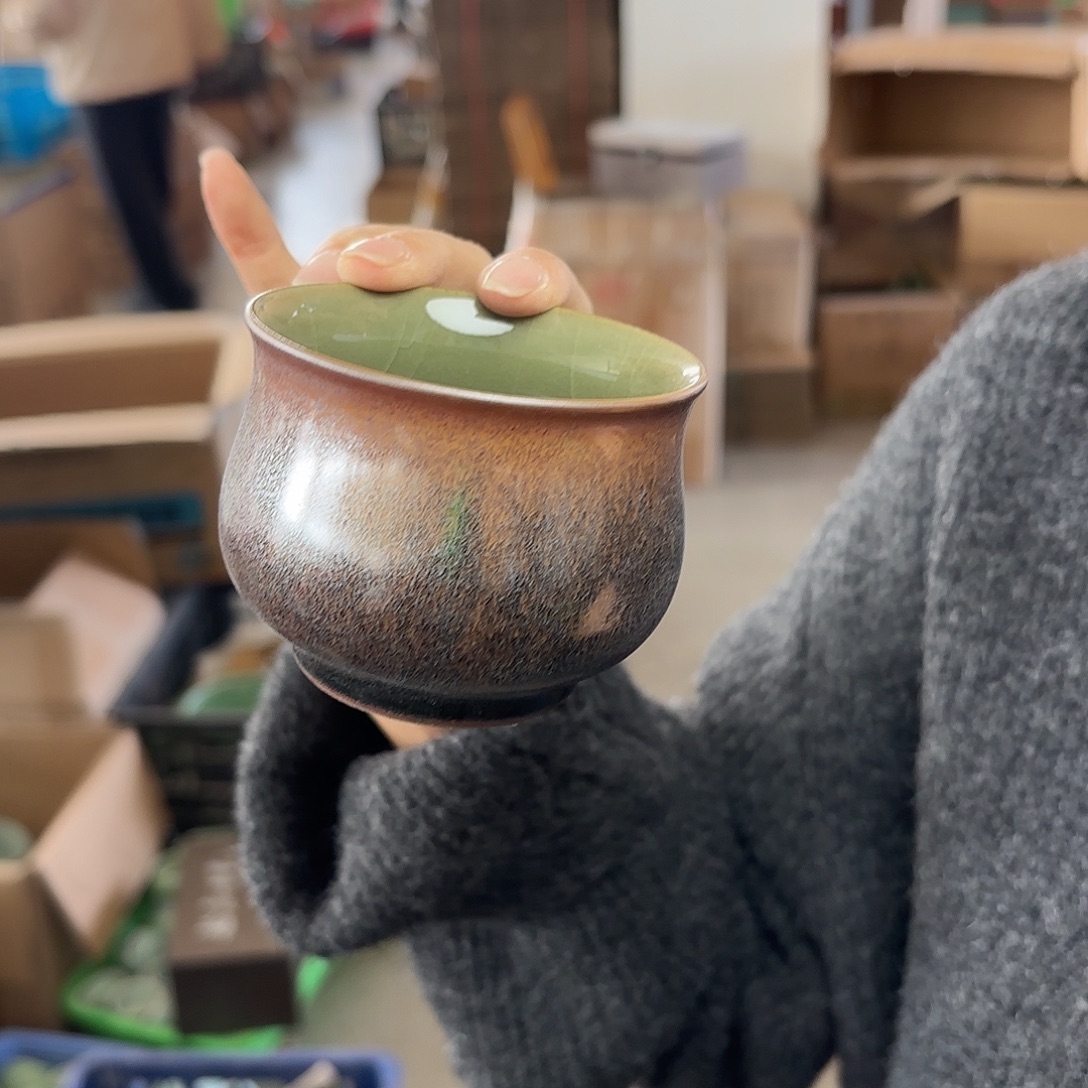 龙泉云间青瓷小米茶器