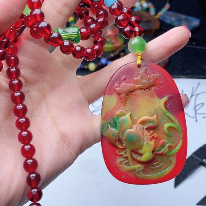 蜜蜡颈饰未镶嵌58套装