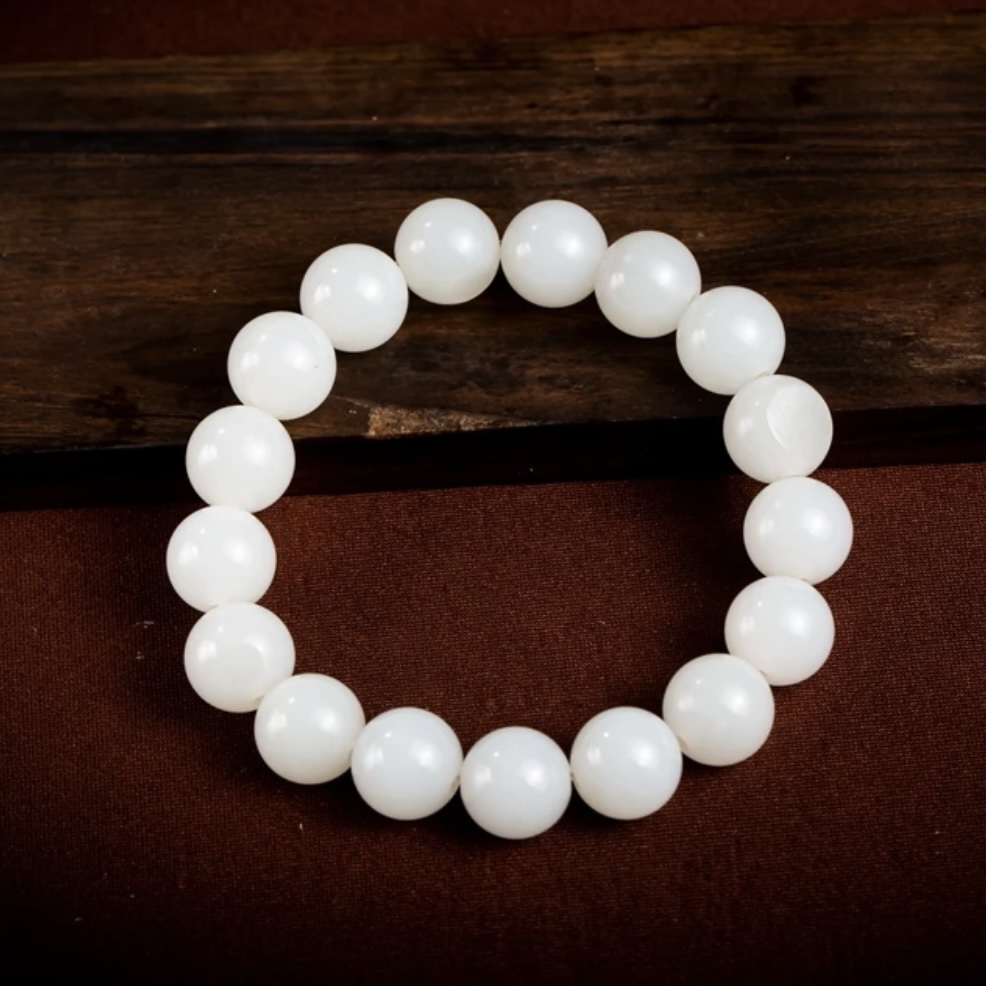 非金属木质手链 绕指柔盘玩白玉菩提根文玩佛珠百搭手链女