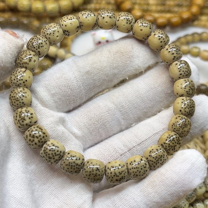 手串星月菩提原生态石玉料卡9