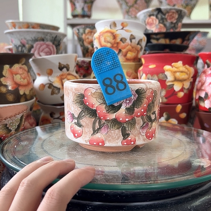 景德镇手绘花盆满38包邮