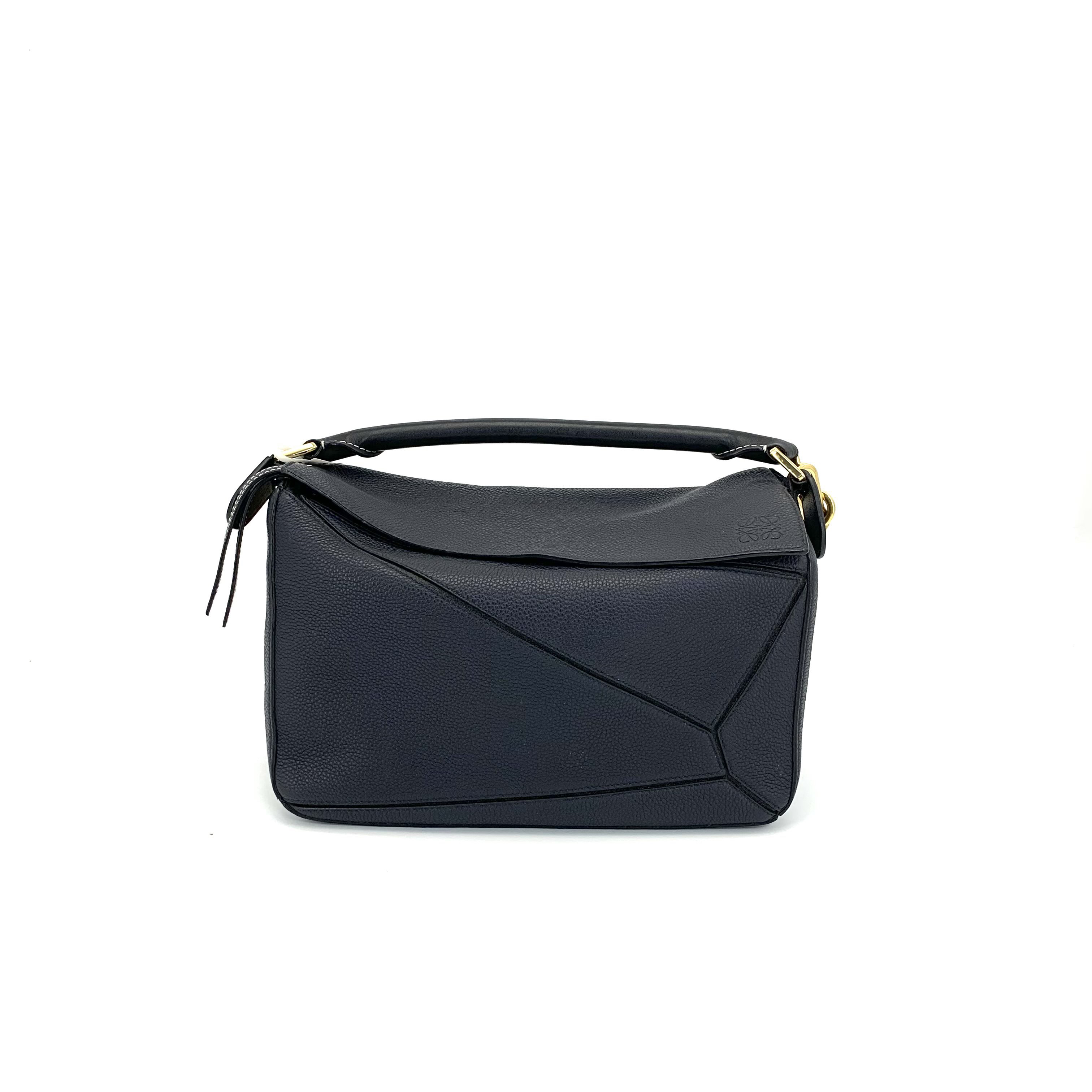 99新 LOEWE/罗意威 时尚休闲puzzle几何中号斜挎包 尺寸29/19单肩