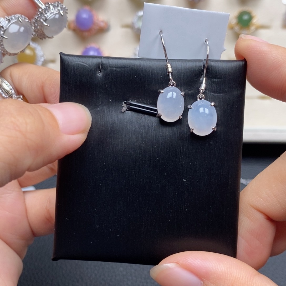 翡翠戒指银S925镶嵌戒指