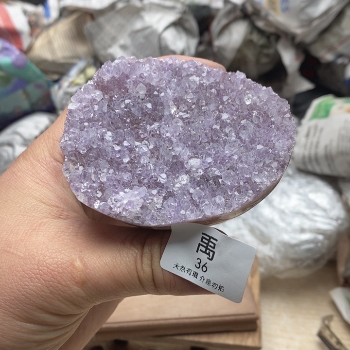 未镶嵌紫晶珠宝半成品