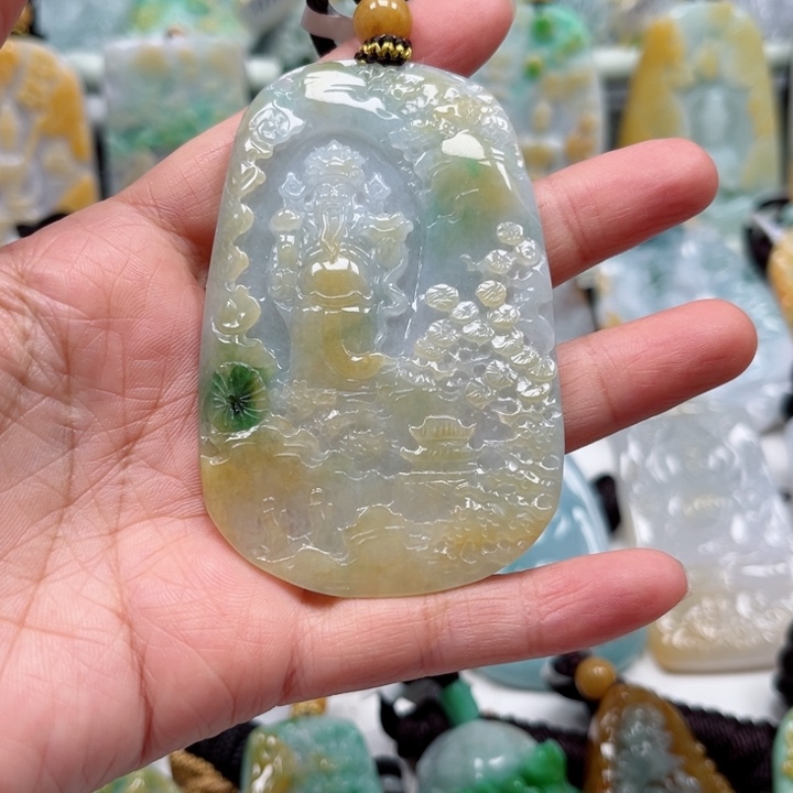 笑***生翡翠未镶嵌吊坠(不含链)挂件