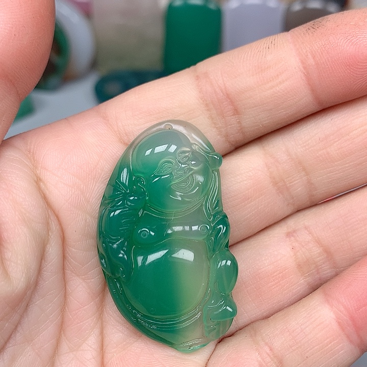 幸***草玛瑙/玉髓未镶嵌颈饰