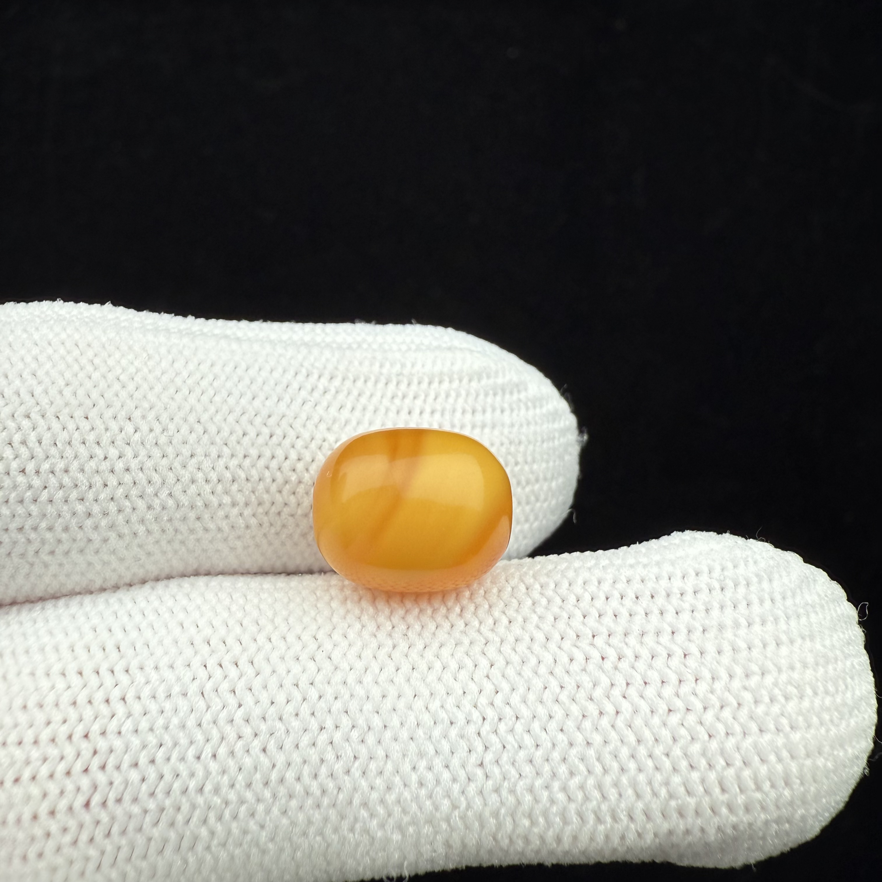K7282天然原矿蜜蜡 鸡油红桶珠9.7*11.8mm支持鉴定假一罚十