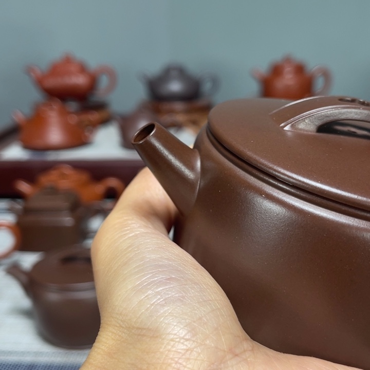 野***茶茶壶紫砂半手汉瓦170cc
