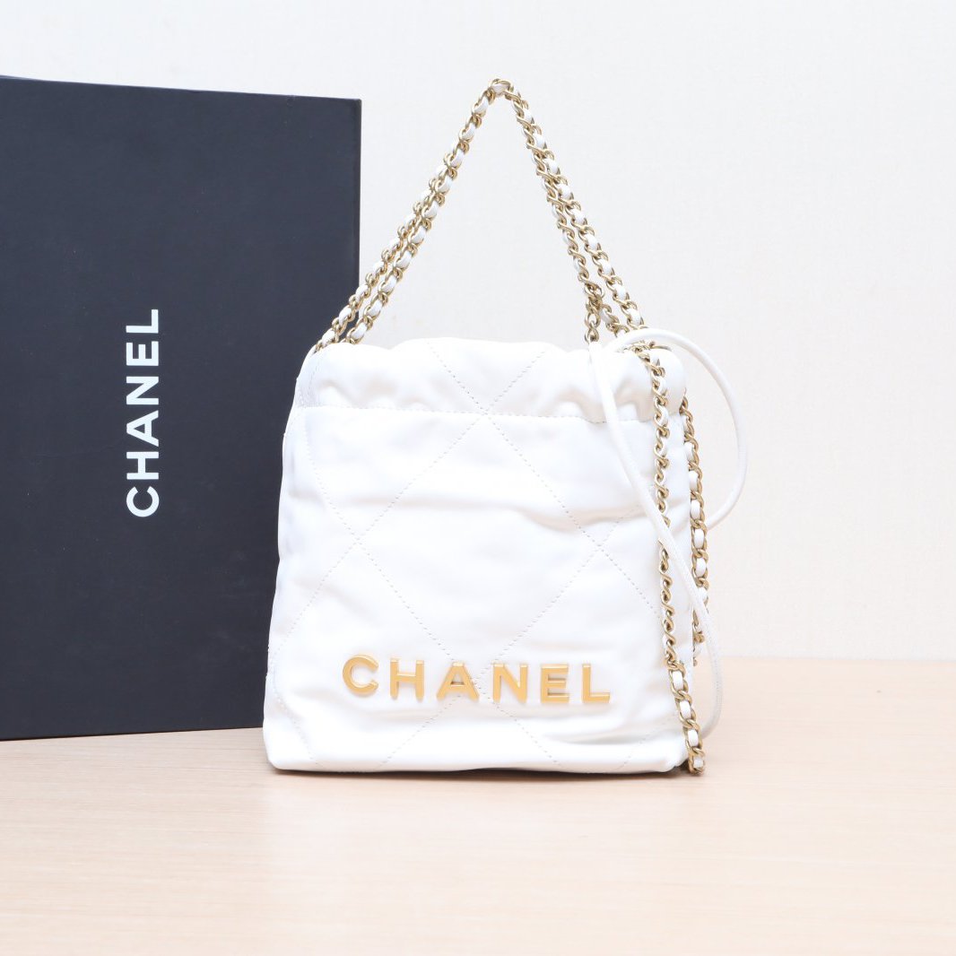 99新 Chanel/香奈儿 22Bag Tote托特包 斜挎包 芯片 P205116850