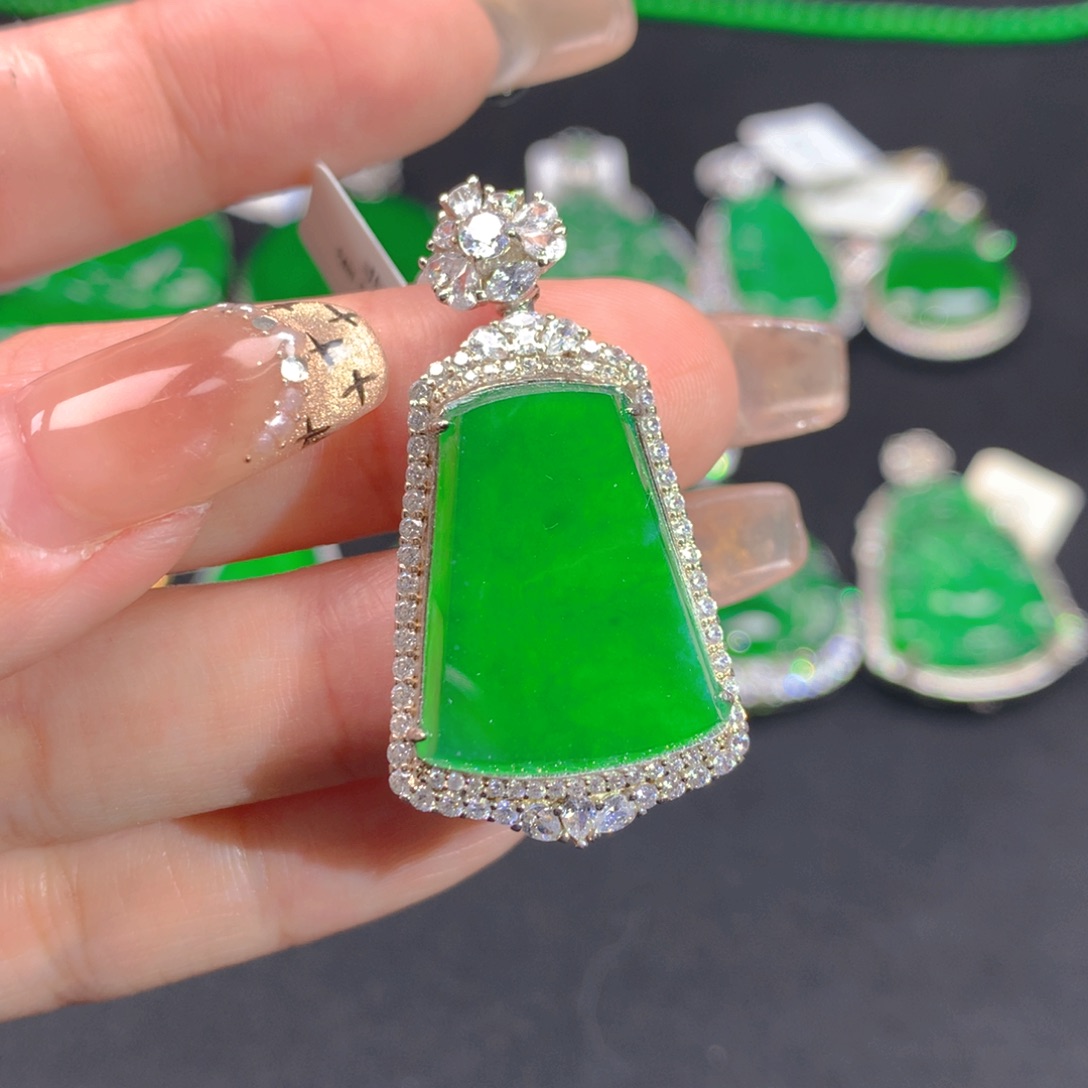 翡翠颈饰银S925镶嵌11111111111