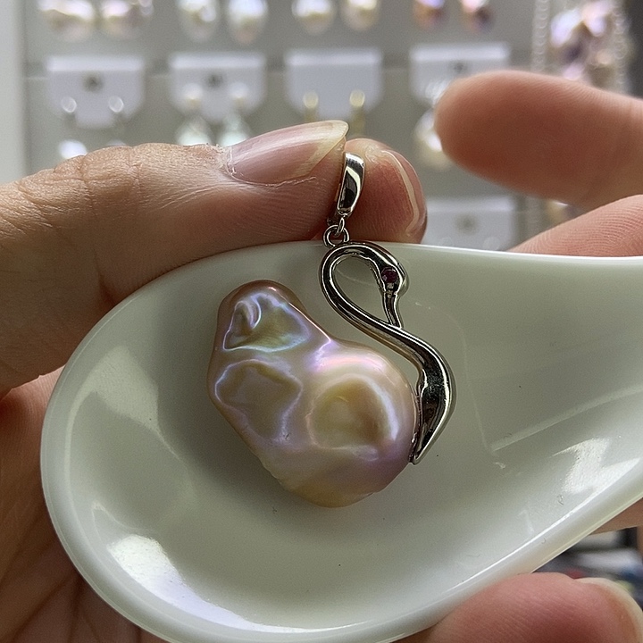 颈饰银S925镶嵌淡水珍珠70