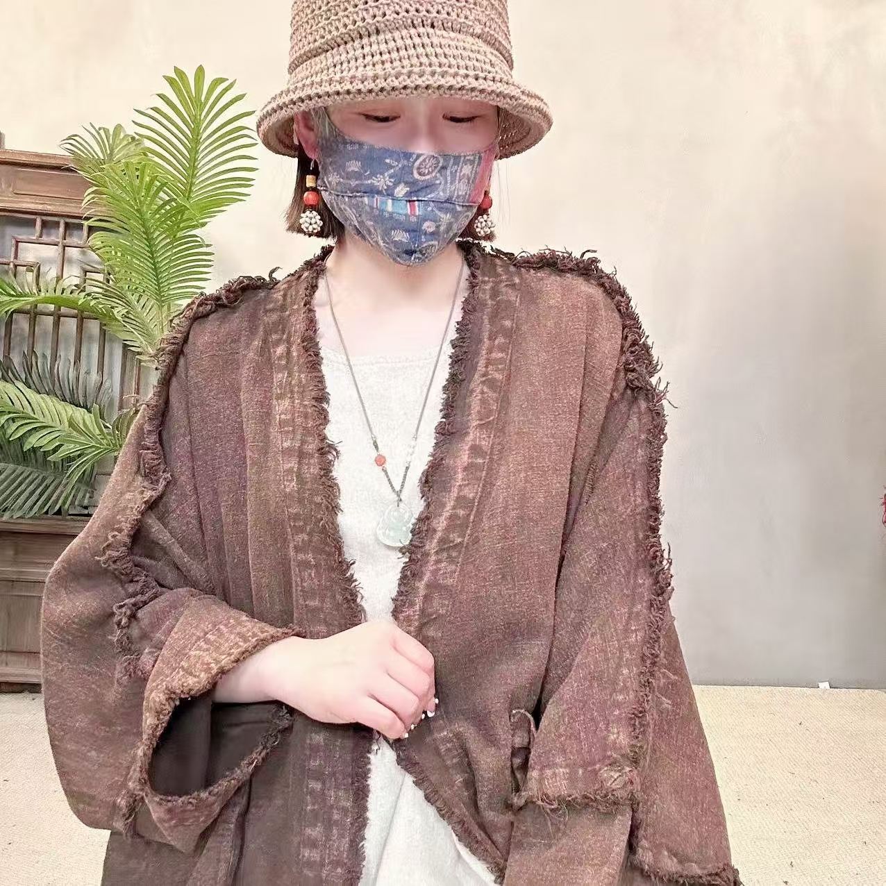 【3号链接】新款亚麻宽松百搭女士小衫