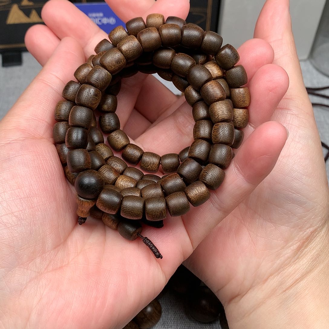 沉香手串越南芽庄白棋楠0.8