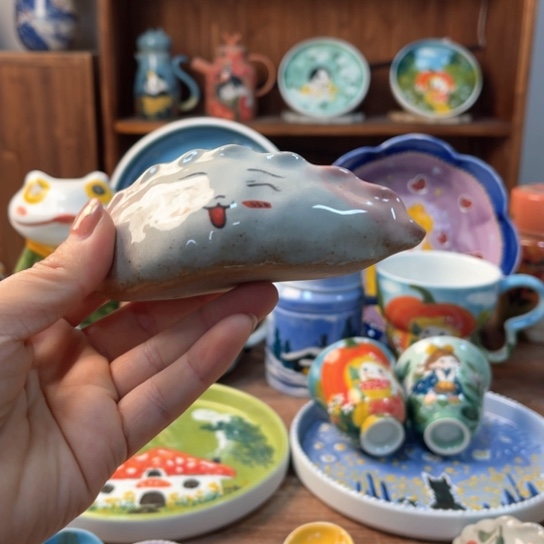 壶景德镇釉下手绘陶瓷 