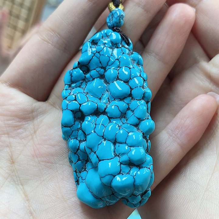 未镶嵌绿松石珠宝奇石倚*