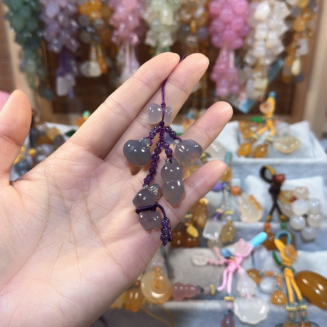 玛瑙/玉髓手机挂件未镶嵌