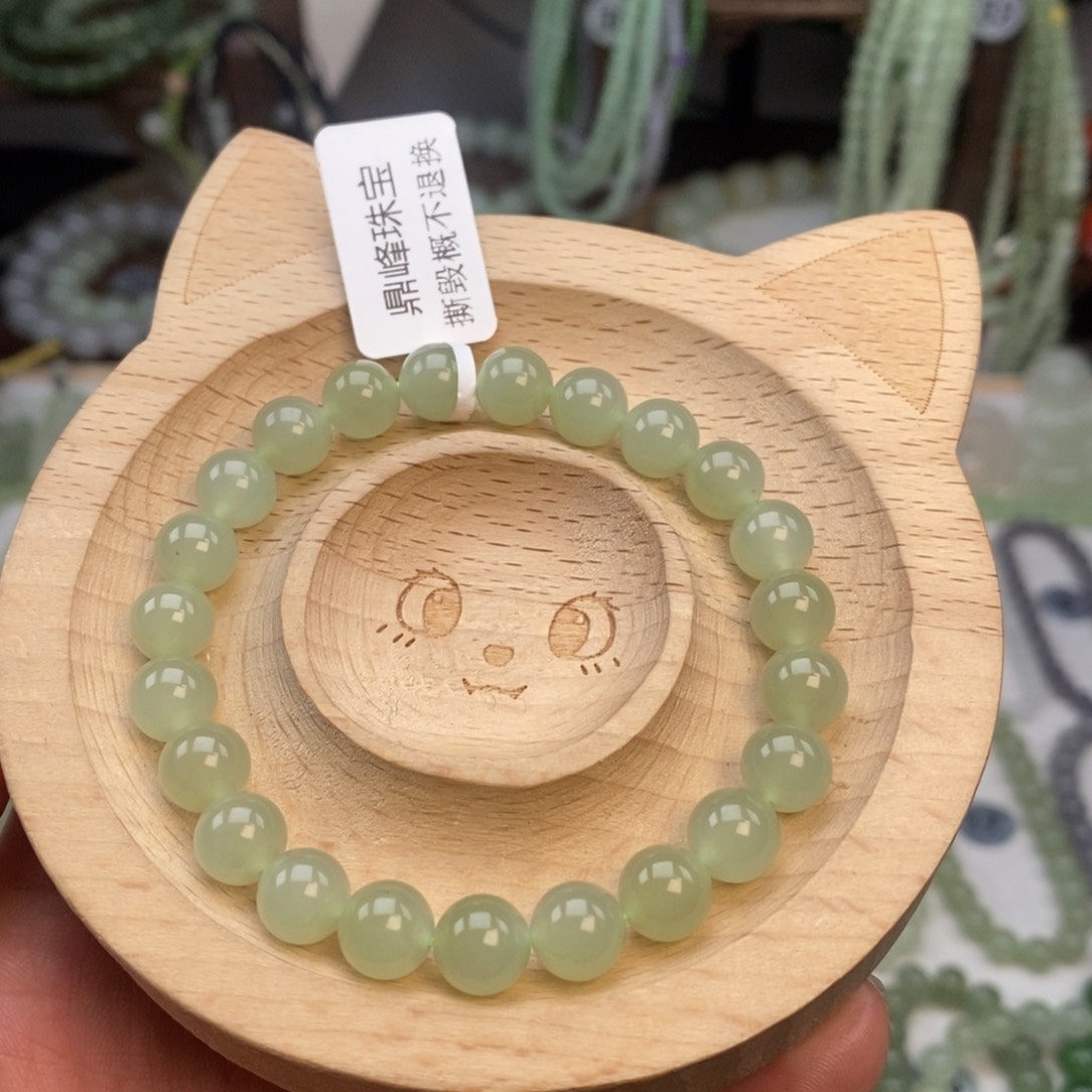 和田玉手链未镶嵌微瑕