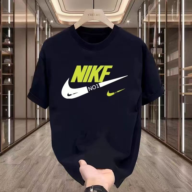 夏季纯棉短袖美式宽松男士时尚T恤韩版情侣运动圆领百搭透气休闲