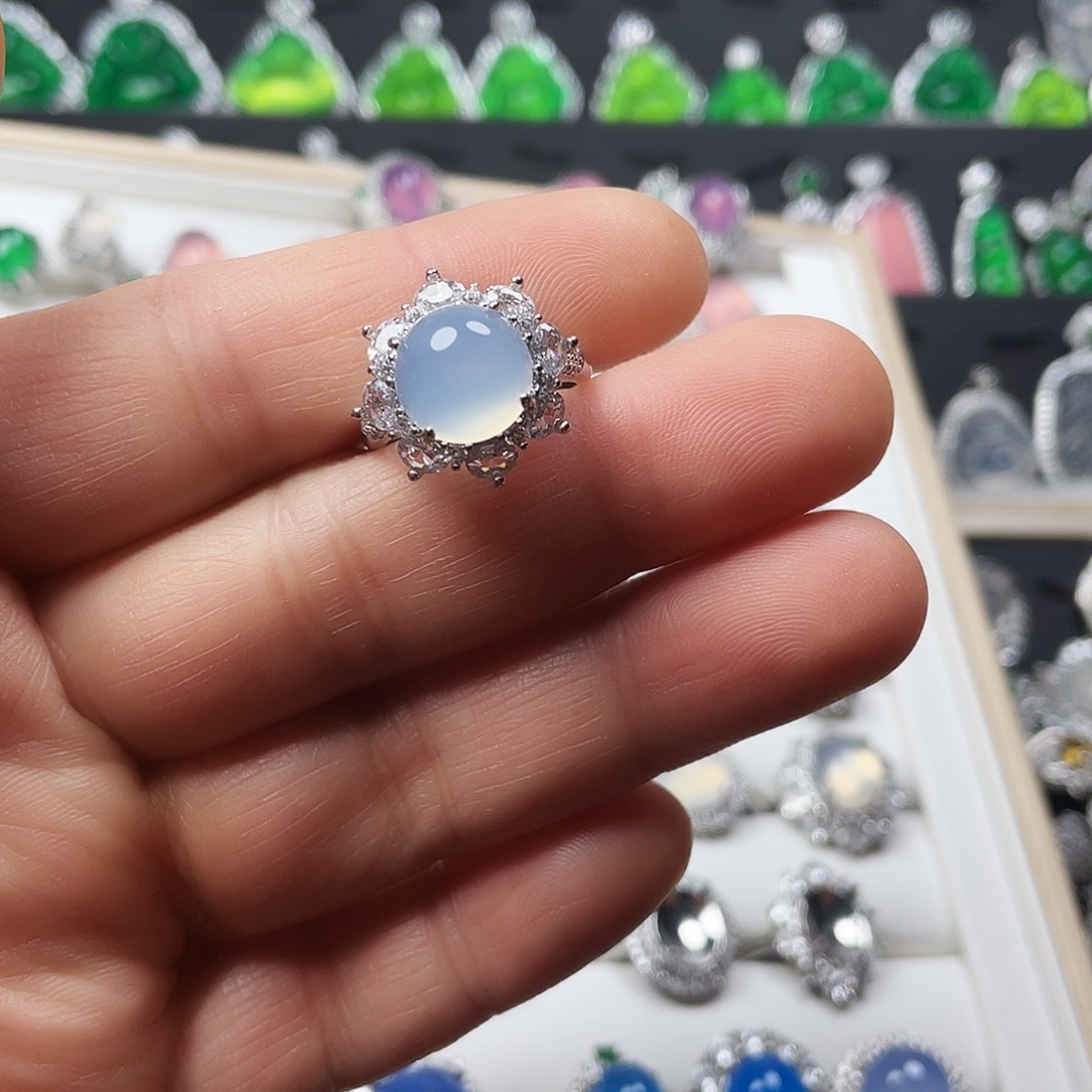 玛瑙/玉髓戒指合金