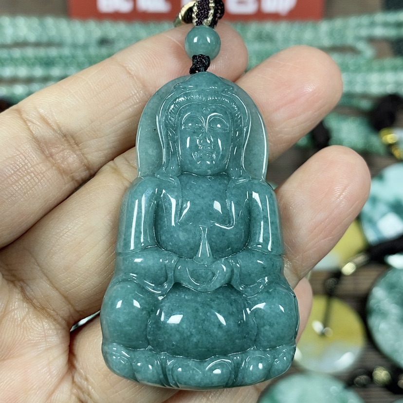 【闪购商品】翡翠颈饰未镶嵌玉吊坠翡翠玉正装观音