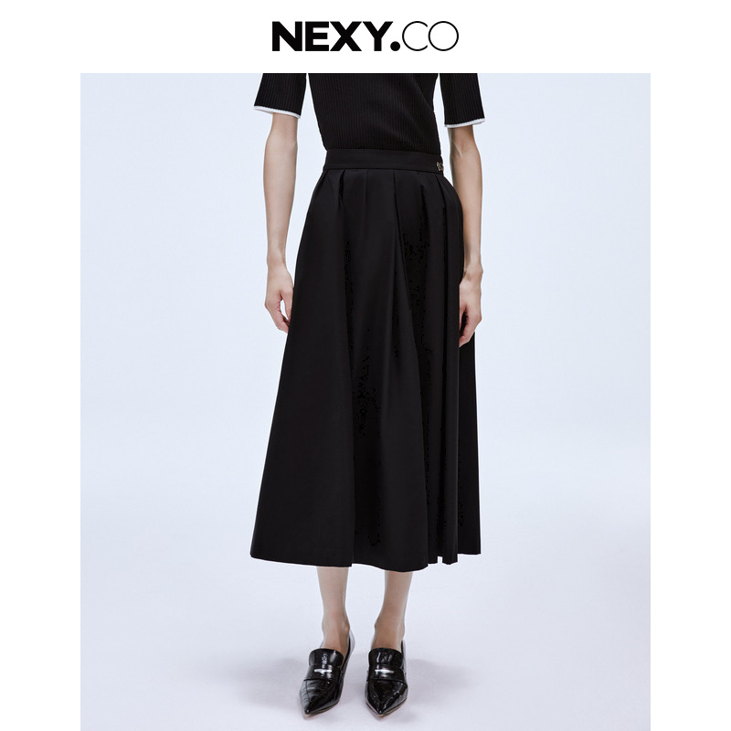 【婷婷专属】NEXY.CO/奈蔻半裙|高级感|通勤|黑色|XW01223W0