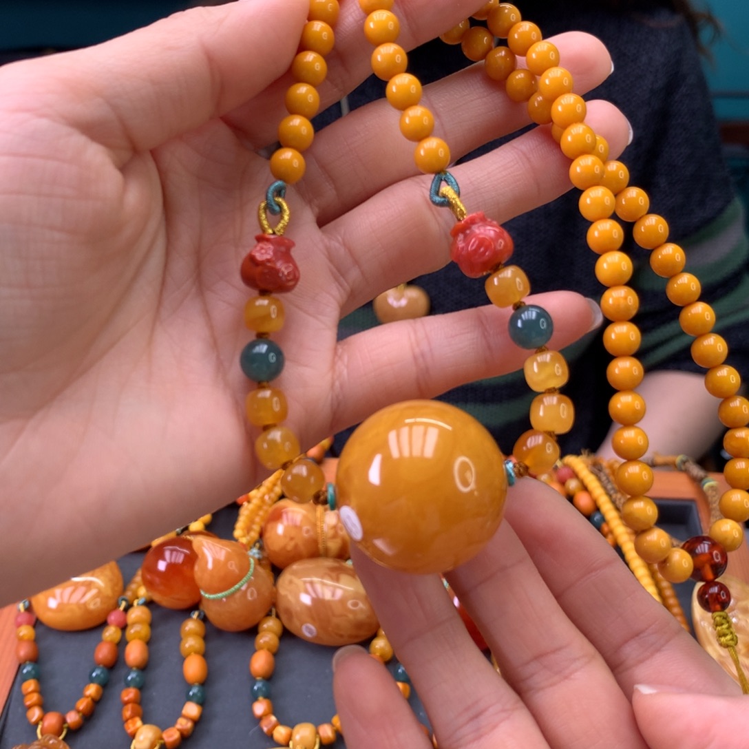 蜜蜡未镶嵌颈饰天然