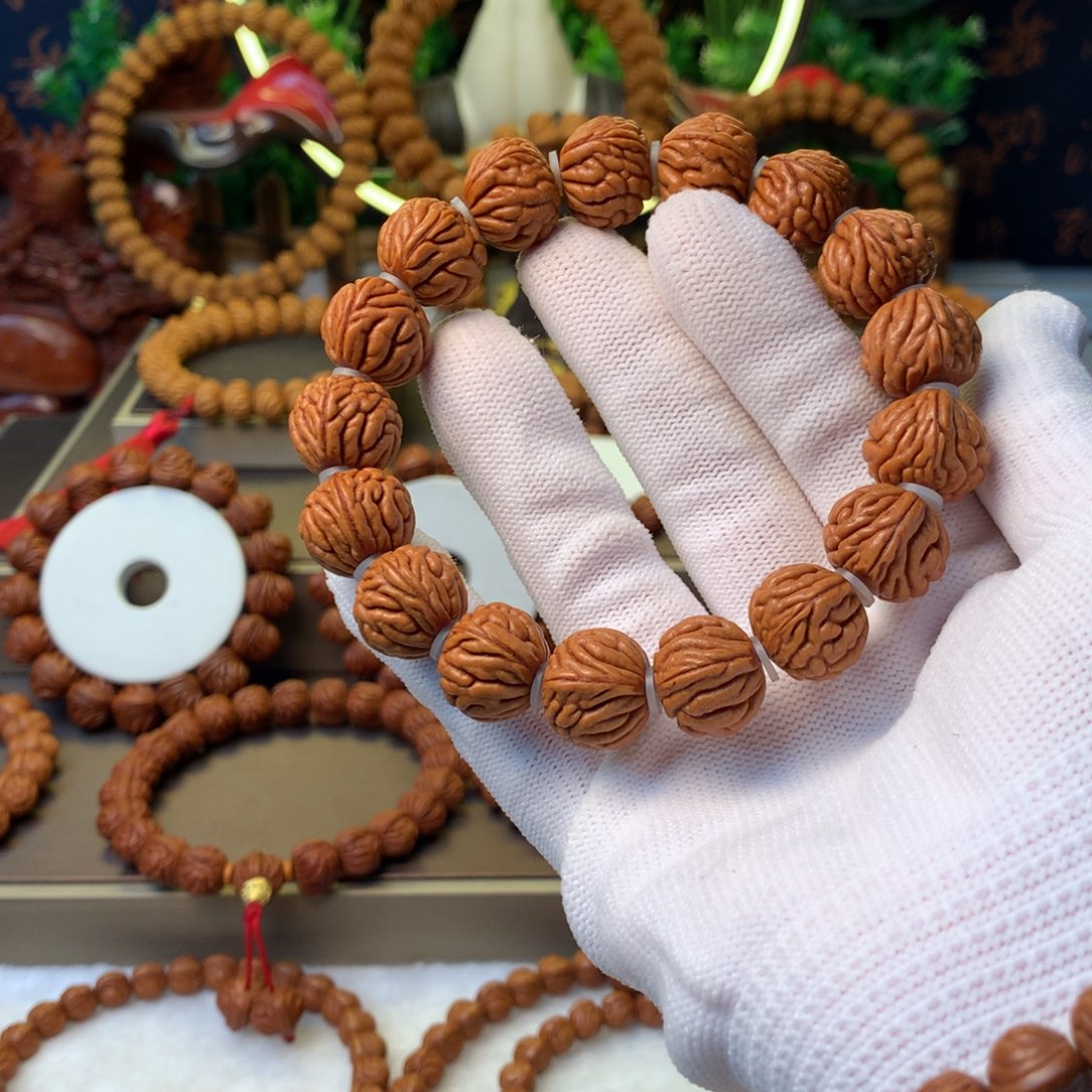 桃核手串秦岭龙纹