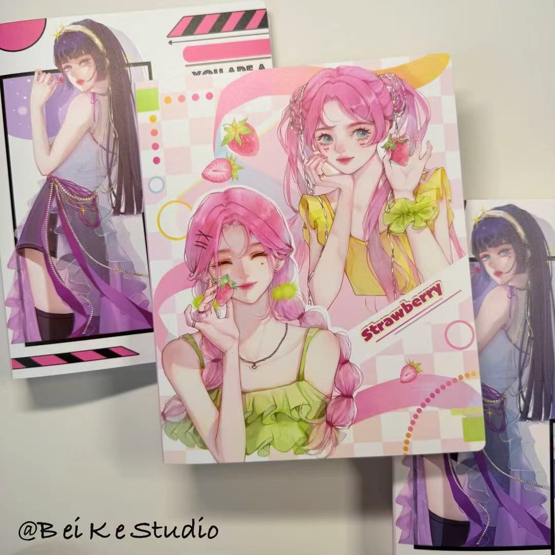 【BeikeStudio】原创A5贴纸胶带收纳册/加厚内页/双面插袋/120卡位