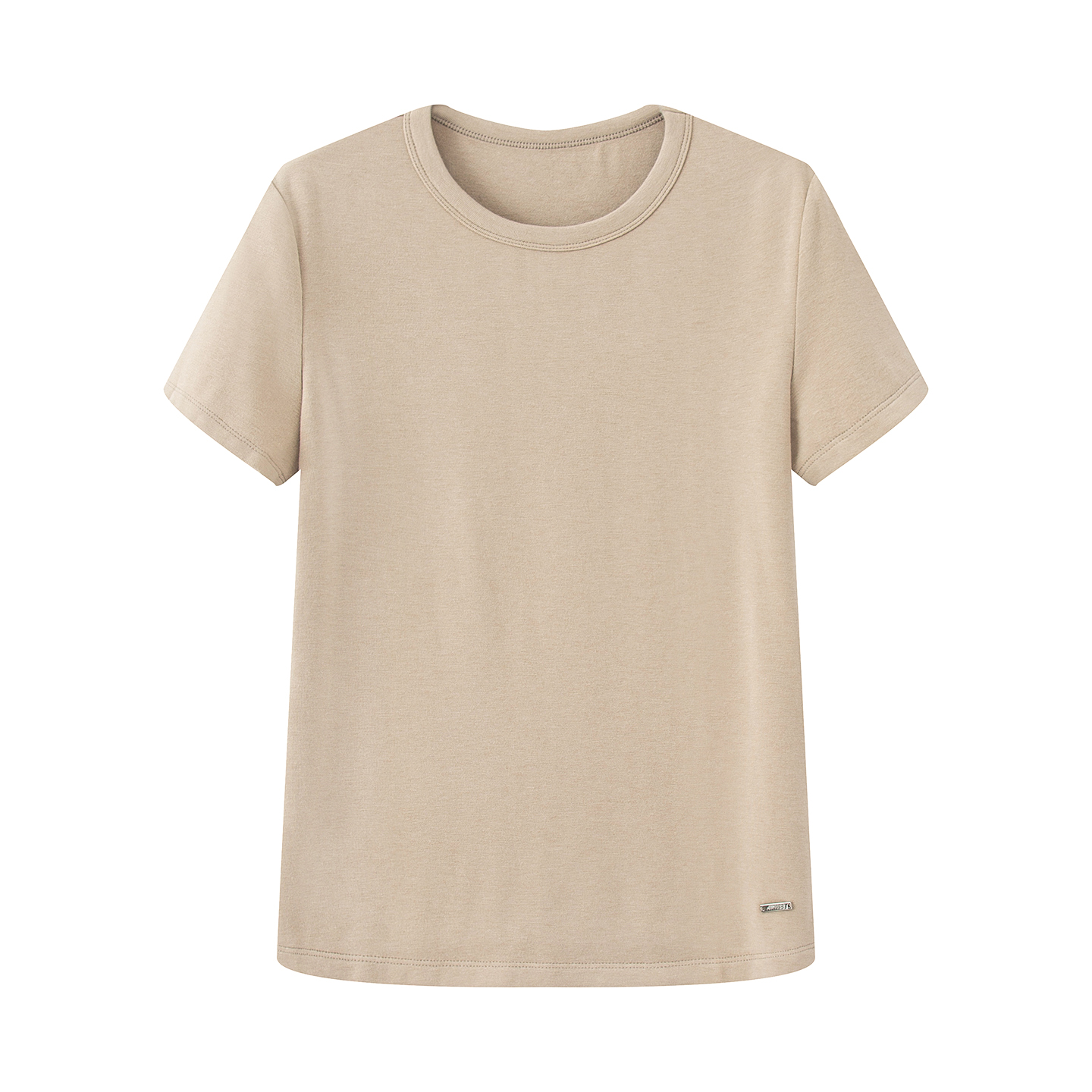 【艾家】商场同款2025夏新款抗皱休闲百搭圆领短袖T恤女上衣3014