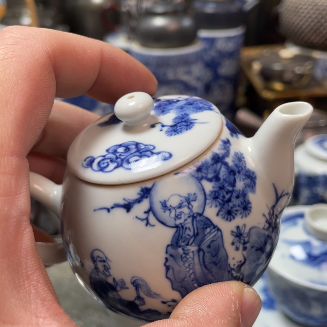 洋***～核桃两个球核桃两个球茶壶