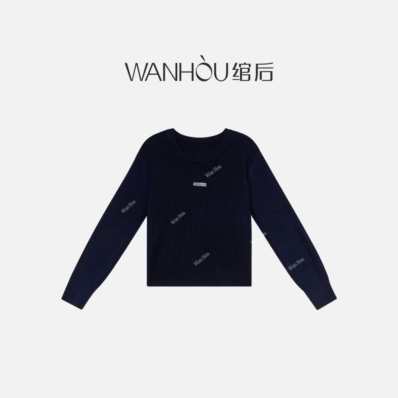 【C3962】绾后-韩版秋季新款温柔百搭显瘦慵懒风长袖针织衫SS