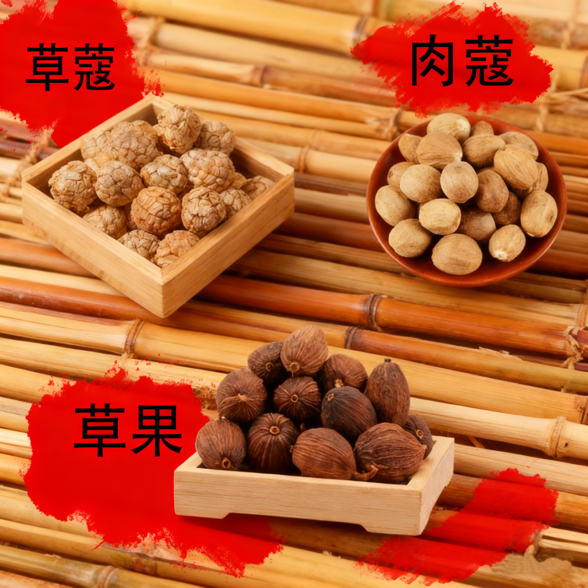 【草蔻+草果+肉蔻 】组合套装炖肉卤肉三件宝厨房必备调味大料