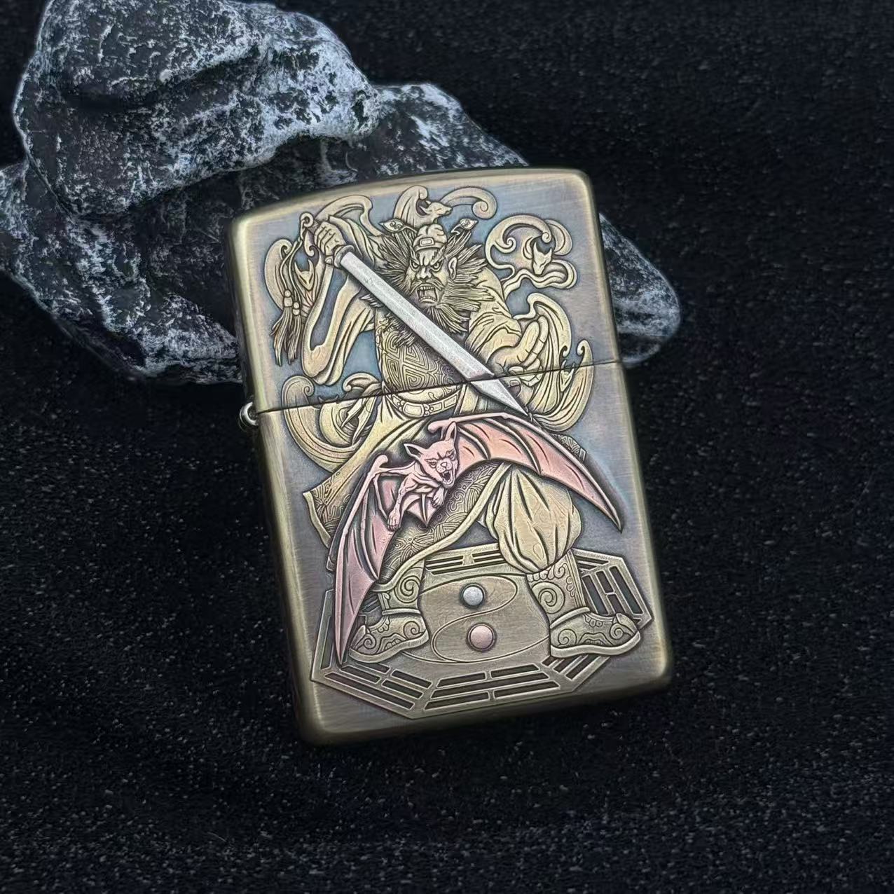 ZIPPO 打火机正品 168蝎子镶嵌天师钟馗 2131