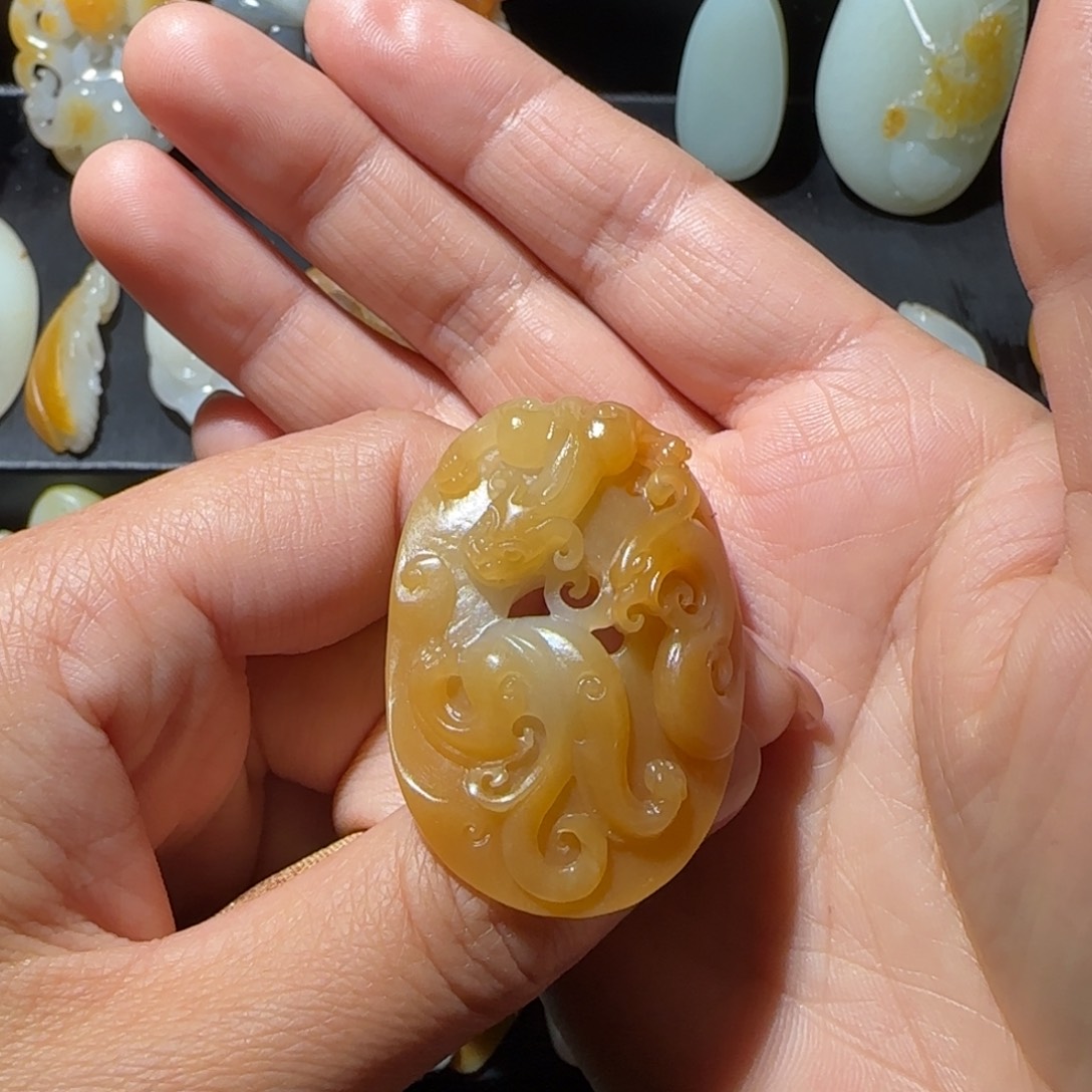 和田玉颈饰未镶嵌福*