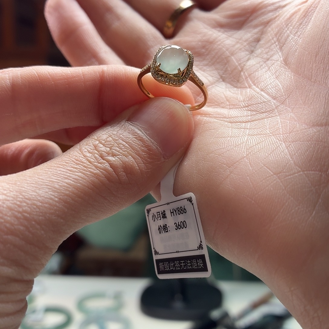 傻***傻翡翠未镶嵌手镯天然翡翠戒指