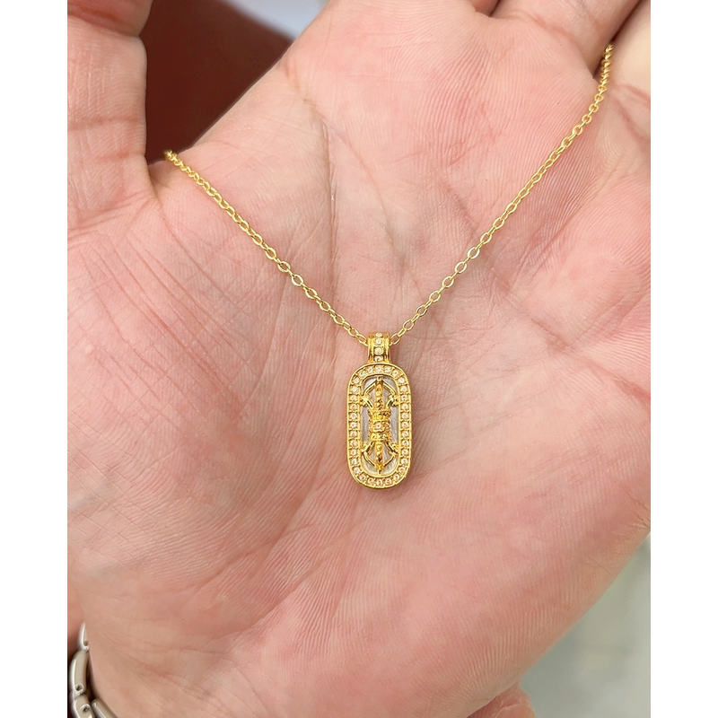 【铭鑫甄选】18K金降魔杵吊坠爆款精美坠链多样性发一 PTD21