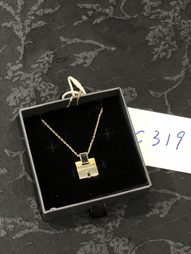95新 Hermes/爱马仕 夏七中古/Hermes H项链c319