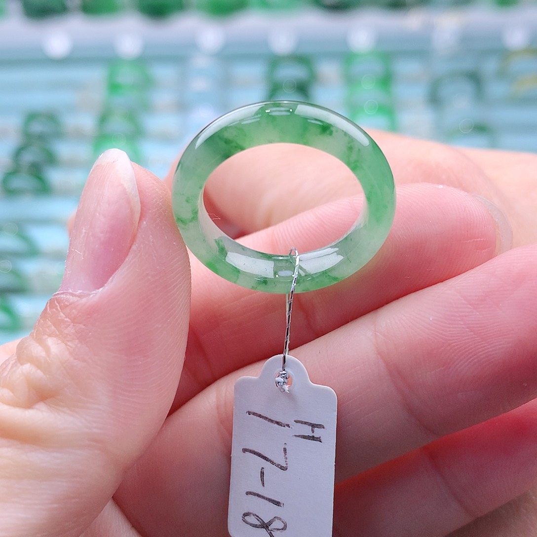 翡翠戒指未镶嵌A货缅甸翡翠