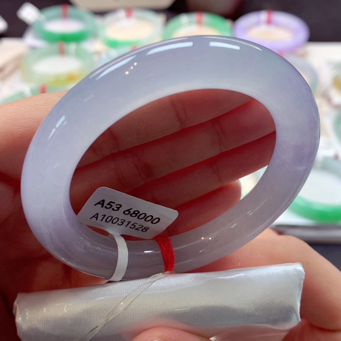 翡翠手镯未镶嵌15圆条77