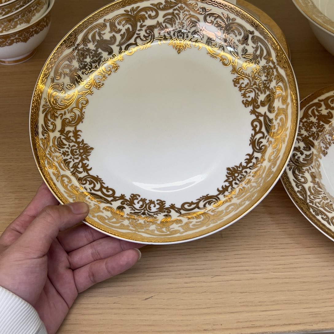 瓷片9寸深菜盘两个一单