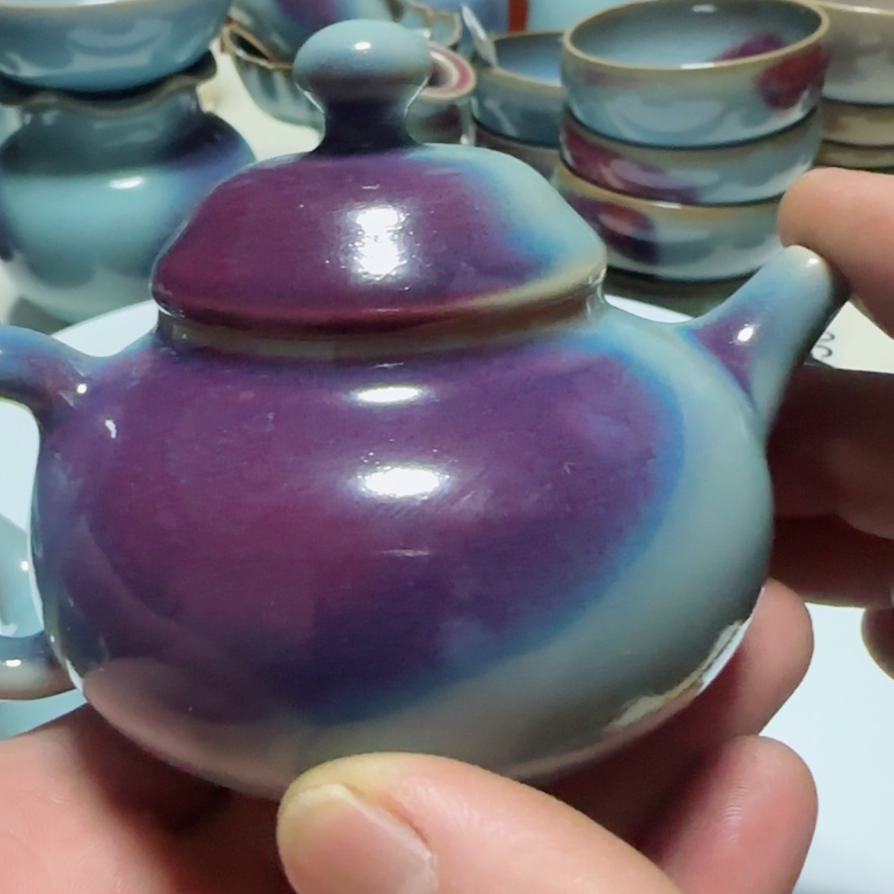 【闪购商品】摆件策*宋钧仿古鸡心碗