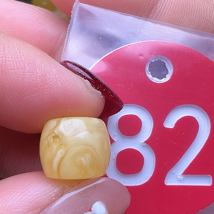 蜜蜡裸石未镶嵌花粉11m m