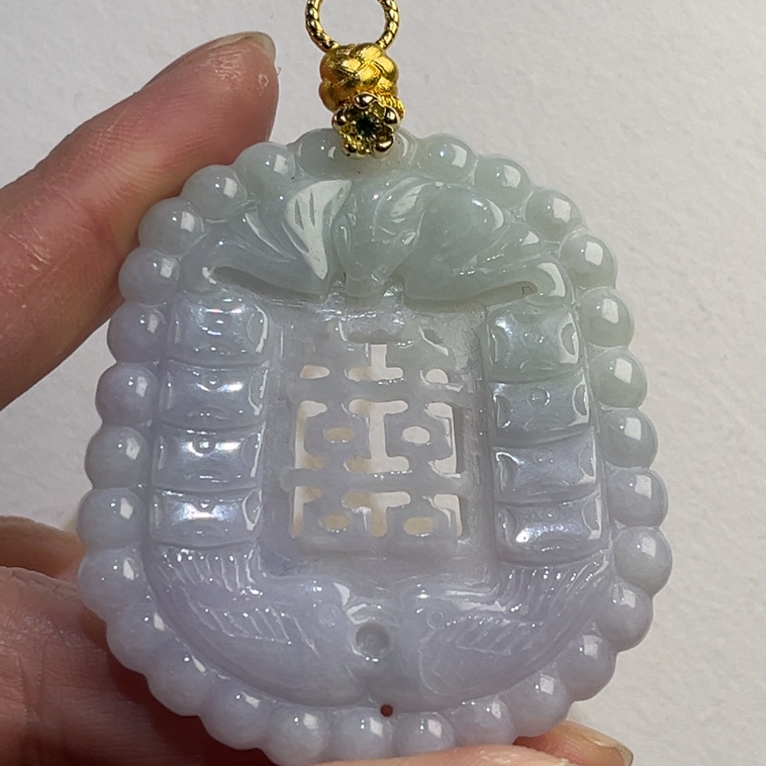 翡翠未镶嵌吊坠(赠链)代编织