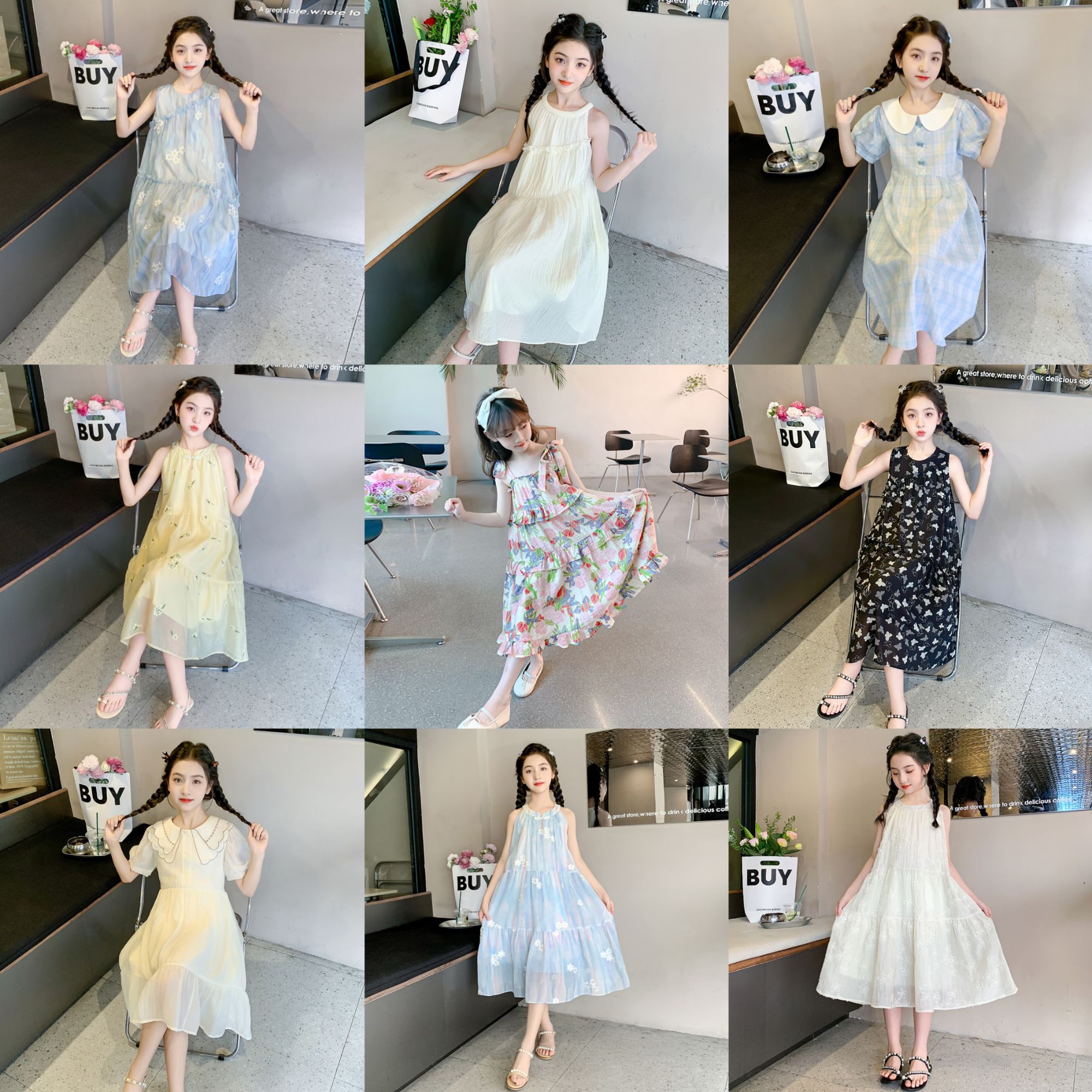 二号新夏款链接（201-299）女中大童2025夏季新款裙子七月