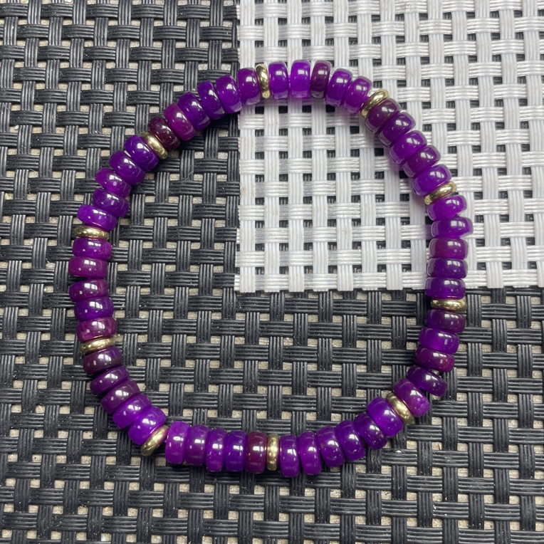 紫色6-7mm隔片珠手串多样性发一个奇石633